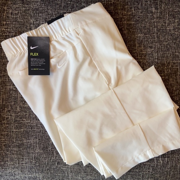 New Nike golf flex woven crop pants off white $90 - Picture 2 of 10